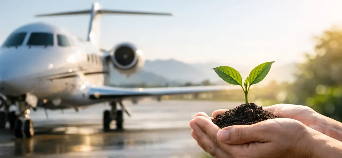 Come compensare la CO2 di un volo privato