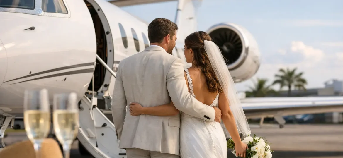 Jet privato per viaggio di nozze: vale la pena?