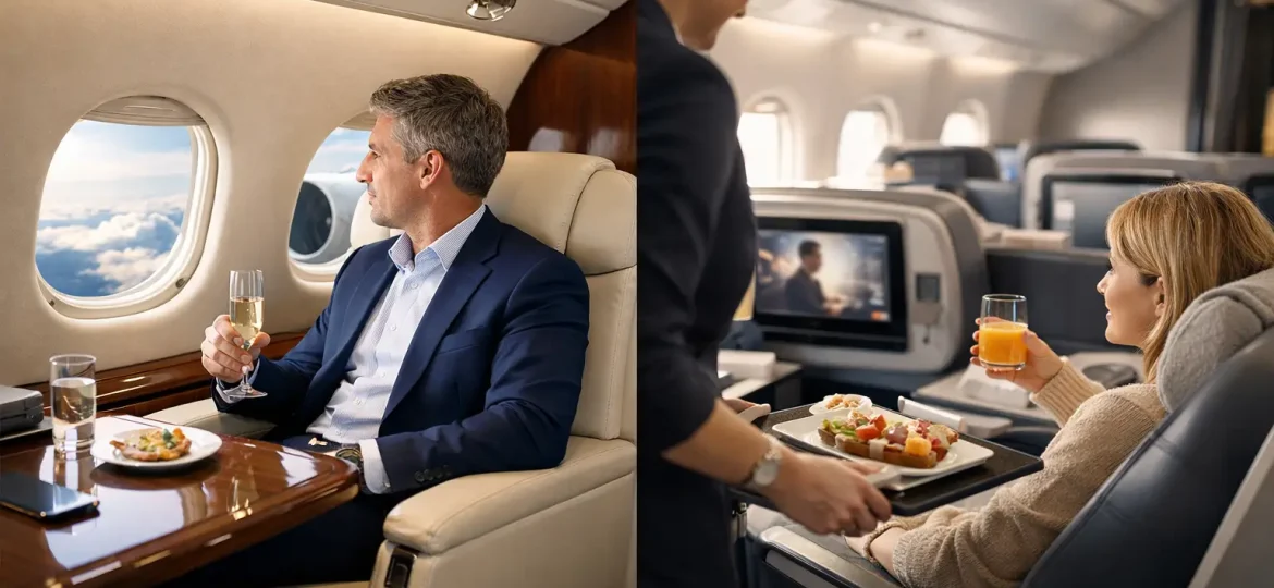 Volo privato versus prima classe, quale scegliere?